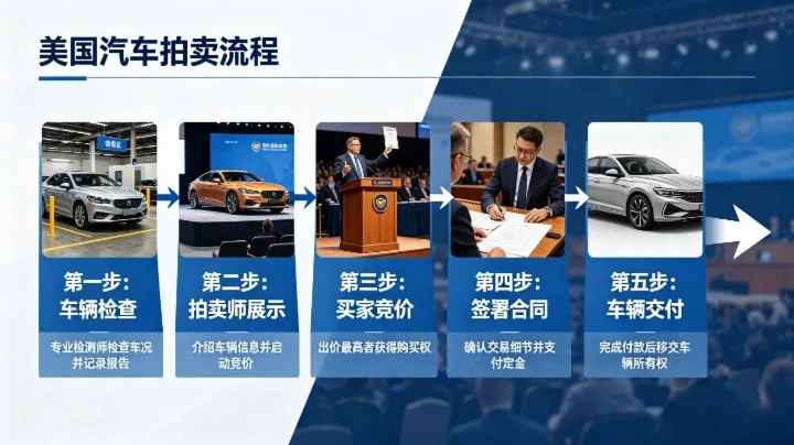 美国二手车拍卖流程详解，新手如何参与与避坑指南