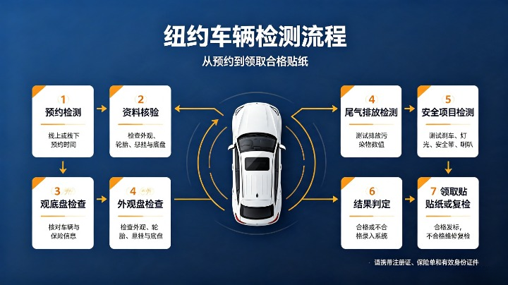 纽约车检（NYS Inspection）全攻略：去哪做、多少钱、哪些项目不通过